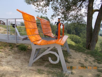 big bench 44 paroldo arancio grigio